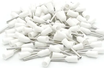 Produktbild von 100 Stück 0,5 mm² weiße Einzelcrimp-Kabelhülsen