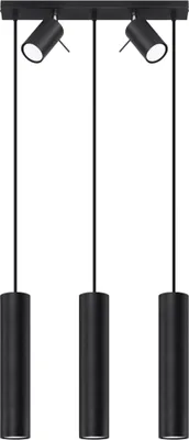 Produktbild von Hängeleuchte RING 3 schwarz 5xGU10 10W Stahl 100x5x45cm Sollux Lighting