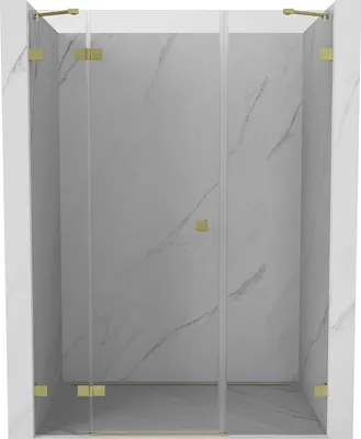 Image de Mexen Lunar Porte de douche suspendue gauche 160 cm, transparent, or brossé - 834S-160-050-55-00-L