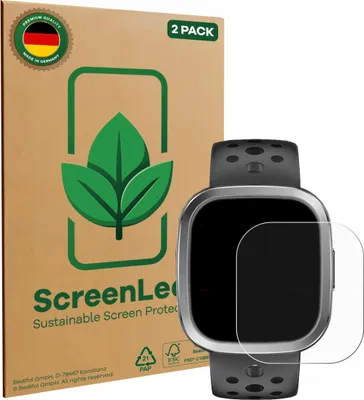 Produktbild von 2x ScreenLeaf Schutzfolie für YYKY Smartwatch 1.72" nachhaltiger Displayschutz Display Schutz Folie Klar Transparent