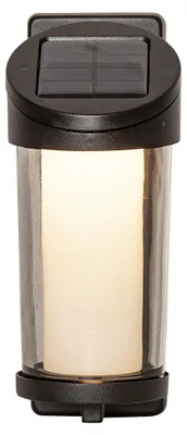 Produktbild von LED Solarlampe ,Alippa' zur Wandbeleuchtung, Dämmerungssensor, schwarz, H 21cm