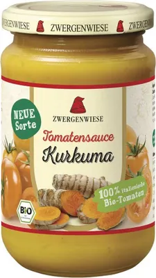 Obrázok produktu pre BEZLEPKOVÁŽLTÁ RAJČINOVÁ OMÁČKA S KURKUMU 340 ml - ZWERGENWIESE