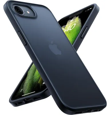 Produktbild von Schutzhülle für iPhone 16e Militärschutz 360° Airbags Kratzfest Stoßfest Matt Schwarz