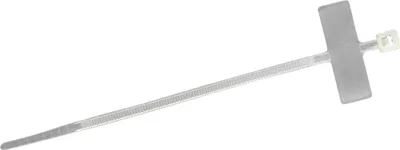 Produktbild von Kabelbinder mit anliegendem Markierfeld, natur, 2,5 x 100 mm (Pack à 100 Stück)