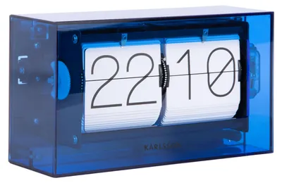 Produktbild von TISCHUHR Boxed Flip - Blau - 20,7/20,7/11,7 cm