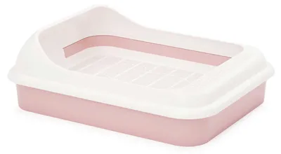 Produktbild von Katzentoilette Schalentoilette Katzenklo + Abnehmbarer Hochrand + Reinigungssieb