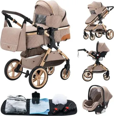 Immagine prodotto di Seggiolino auto per bambini, design 3 in 1, pieghevole e portatile, versione alta X1 KHAKI