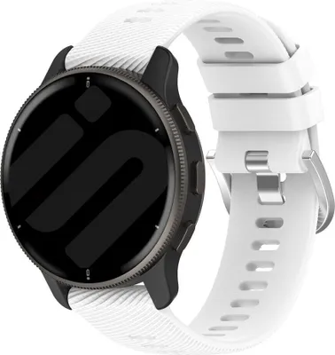 Produktbild von Strap-it Smartwatch-Silikonarmband – geeignet für Garmin Vivoactive 4 (45 mm) / Venu 2 / Venu 3 / Forerunner 255 / Forerunner 265 – weiß