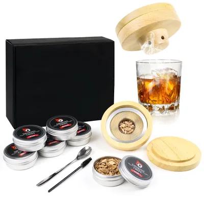 Cocktail Smoker Kit mit 6 Holzchips, Whiskey Smoker Set