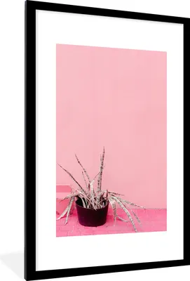 Produktbild von MuchoWow® Gerahmtes Poster Sommer - Rosa - Pflanzen 60x90 cm - Poster mit Schwarzem Bilderrahmen Wandposter Rahmen Foto Bilder - Dekoration - Wandposter Wohnzimmer - Hochwertig