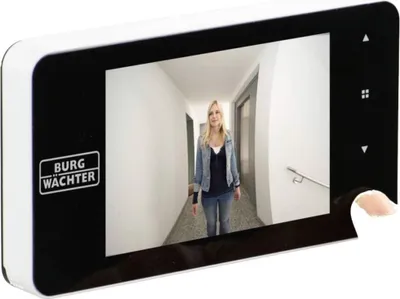 Produktbild von BURG-WÄCHTER Door eGuard DG 8200, mit Klingel, Digitaler Türspion, Elektronischer Türspion mit Kamera und Monitor, Mit Nachtsicht