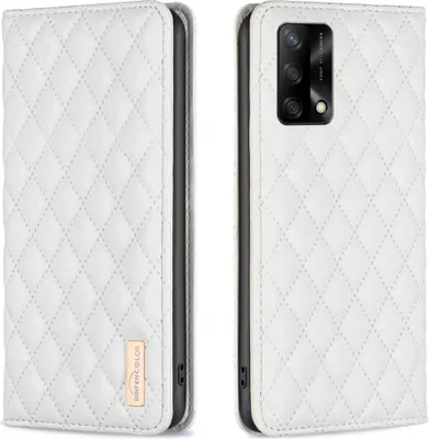Produktbild von OPPO A74 4G Hülle, Elegant Bookstyle Flip Leder Kartenfächer Schutzhülle mit Ständer für OPPO A74 4G F19 4G Weiß