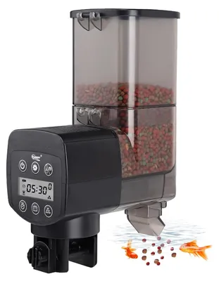 Fischfutterautomat mit LCD-Display, 350 ml, Timer, manuell