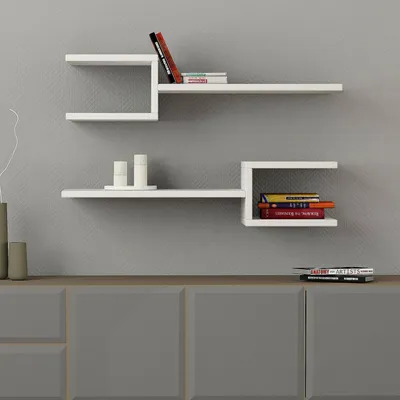 Immagine prodotto di Domingo - Mensola, 75x22x18h cm Bianco, un Ripiano