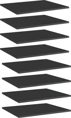 Produktbild von Möbel Bücherregal-Bretter 8 Stk. Hochglanz-Schwarz 60x50x1,5 cm - Wandregale &27422