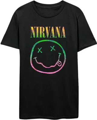 Image de T-shirt Nirvana Sorbet Ray Happy Face Black M