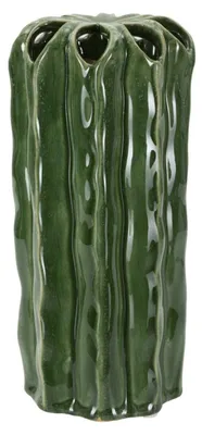 Image de Petit vase Cactus Tall en céramique verte en forme de cactus