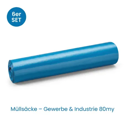 Produktbild von Profitape Müllsäcke 120L, 80my – reißfeste Abfallsäcke für Gewerbe & Baustelle, KI-generiertes Bild