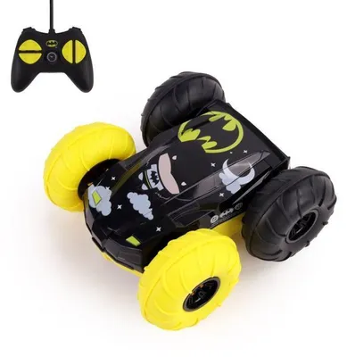 Image de Voiture RC Flip Batman vs Robin, Télécommandée, Double Face, Cascades, Licence DC, Dès 3 Ans, 15 km/h