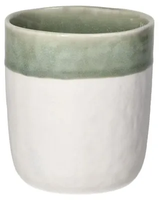 Productafbeelding van Pomax Spiro beker, porselein, jadegroen, diameter 8 cm, hoogte 9 cm