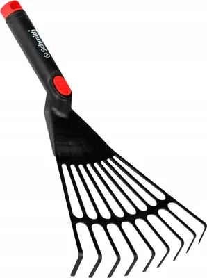 Produktbild von Schmith Premium Fächerbesen Wachlarzowe Nylon-Griff | Premium Nylon Harke für für Laub & Rasen | Robuster Rasenrechen Laubrechen Heurechen Gartenwerkzeug Zubehör