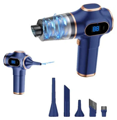 Imagen del producto de Aspiradora, diseño portátil, alta potencia de succión, color azul