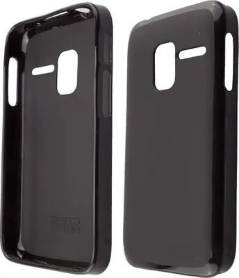 Two black phone cases shown from different angles.