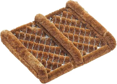 Produktbild von Fußmatte - 30 x 36 cm - Braun - Kokos - Stahl - outdoorgeeignet