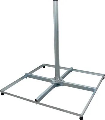 Produktbild von PremiumX Balkonständer PROFI 4x 50x50cm Stahl 1m Mast 60mm SAT Flachdach-Ständer Halterung für Satelliten-Schüssel