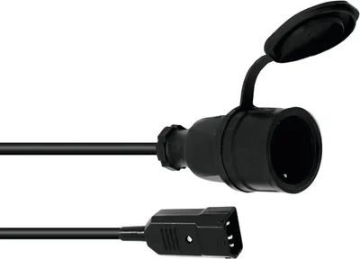 Produktbild von OMNITRONIC Adapterkabel Kaltgeräte/Schutzkontakt 1m
