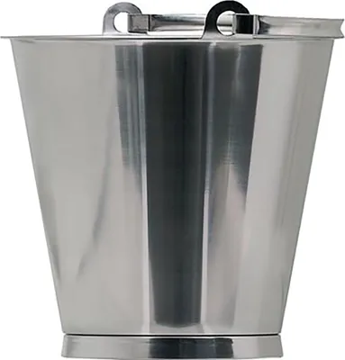 Produktbild von Edelstahleimer Fischer Edelstahl Futter Eimer mit Skala, lebensmittelecht 15 Liter ohne Deckel