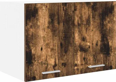 Image de Armoire suspendue Chêne fumé et Blanc 60 x 31 x 40 cm
