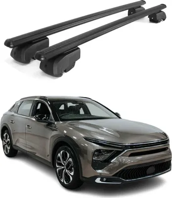 Produktbild von Dachträger Grundtäger für Citroen C5 X 2022-2025 75kg Alu Schwarz 2 tlg