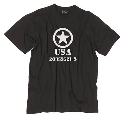 Produktbild von Mil-Tec T-SHIRT M.DRUCK ALLIED STAR SCHWARZ XL