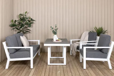 Produktbild von Venture Home Lounge-Set Barcelona Weiß