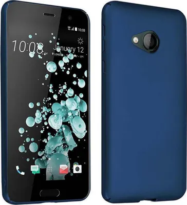 Produktbild von Cadorabo Hülle für HTC U PLAY Schutzhülle in Blau Hard Case Handy Hülle Etui