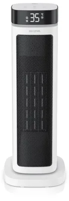 Productafbeelding van Brandson keramische verwarming met ventilator, 2000 W, met PTC-technologie, 3 standen en timer tot 12 uur, thermostaat van 10 tot 35 graden, met oscillerende functie, 1 stuk, zwart-wit