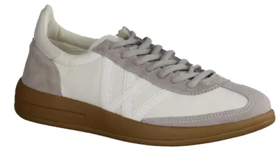 Produktbild von Wellbe Montana Damen Sneaker, White/Grey, Leder/Synthetik, Wechselfußbett - Damenschuhe Sneaker, Weiß, leder/synthetik (mikrofaser, wasserabweisend)