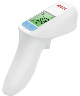 Produktbild von GIMA 25583, Fernabtastthermometer, Weiß, Stirn, Tasten, °C, °F, Körpertemperatur, Oberflächentemperatur