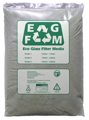 Produktbild von 20Kg EGFM Filtermaterial Filterglas Filtermedium Grade 1 grün 0,5-1,0mm