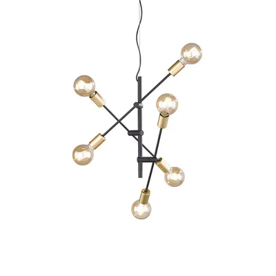 Produktbild von Trio Lighting CROSS, 6 Glühbirne(n), E27, IP20, Schwarz