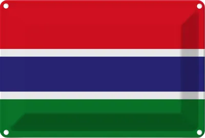 Produktbild von vianmo Blechschild 12x18 cm Gambias the Gambia Flagge Fahne Wappen