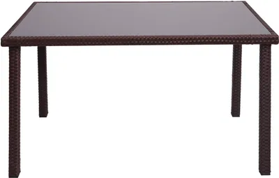 Produktbild von Poly-Rattan Tisch HWC-G19, Gartentisch Balkontisch, 120x75cm  braun