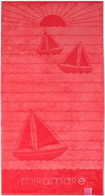Zdjęcie produktu dla Gruby bawełniany ręcznik plażowy Miramare 70x140cm żaglówka