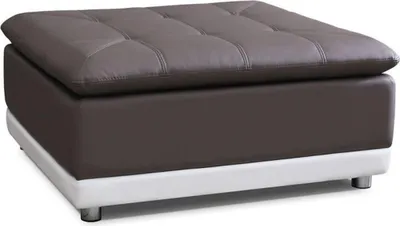 Produktbild von Lounge Hocker XXL Club Fußhocker Ottomane Pufa Leder Textil Ottoman Designer Neu