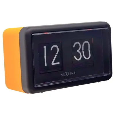 Productafbeelding van NeXtime - 5228OR - Wandklok - 18x10cm - orange - Flip Clock