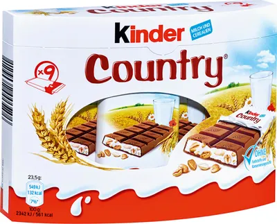 Produktbild von Kinder Country gefüllte Vollmilchschokolade mit Cerealien 211g