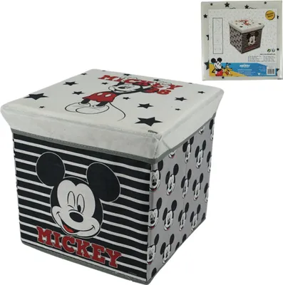 Obrázek produktu pro Úložný box na hračky MICKEY MOUSE 30x30 cm šedý