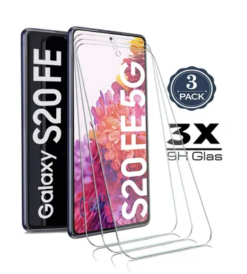 A product image showing a phone and three screen protectors.