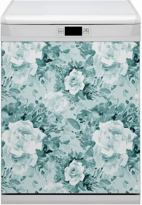 Produktbild von Abwaschbar 60x80 cm Geschirrspüle Magnetmatte Küche Dekorative  - Blumen blau